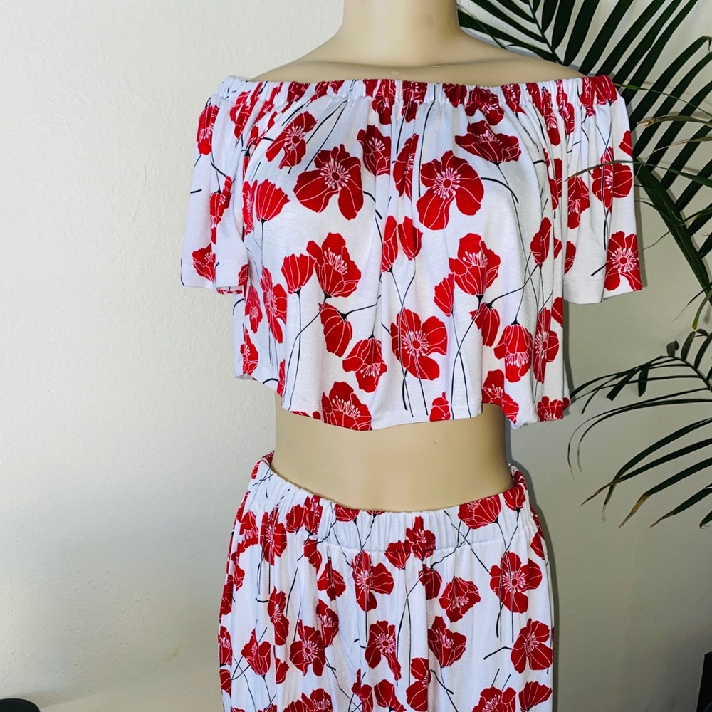 Skirt and crop top set